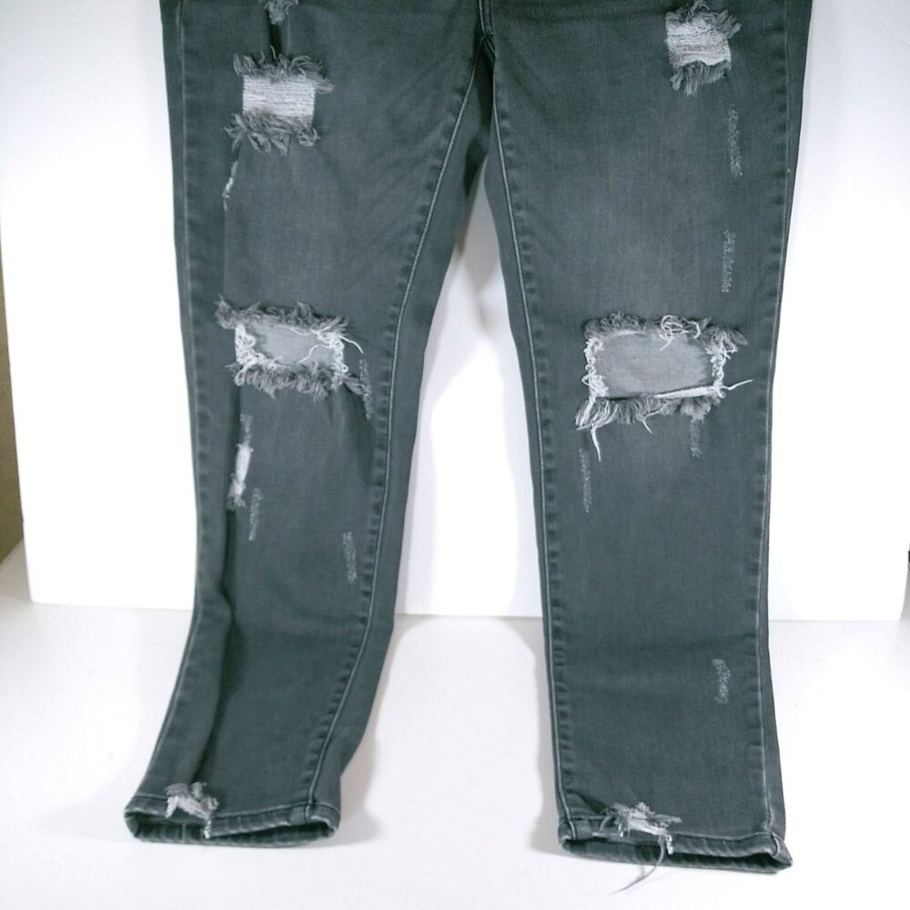 KanCan Black Wash Skinny Denim Jeans  Distressed 15/31 - Picture 5 of 12